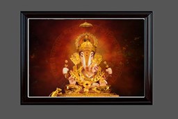Picture of Beutiful Photo Frame for Shree Ganapati with Red Background | Aradhya  Daivat | Colourful Photo Frame